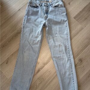 Vintage 90s Levi's 512 Slim Fit Straight Leg Light Wash Jeans Sz 8 Cotton